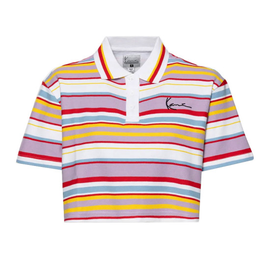 Karl Kani Γυναικεία μπλούζα Chest Signature Stripe Polo Short Tee